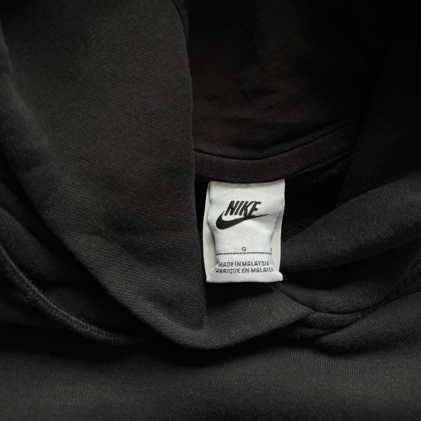 Modern Nike Oversized Cropped Center Swoosh Hoodie (Large)