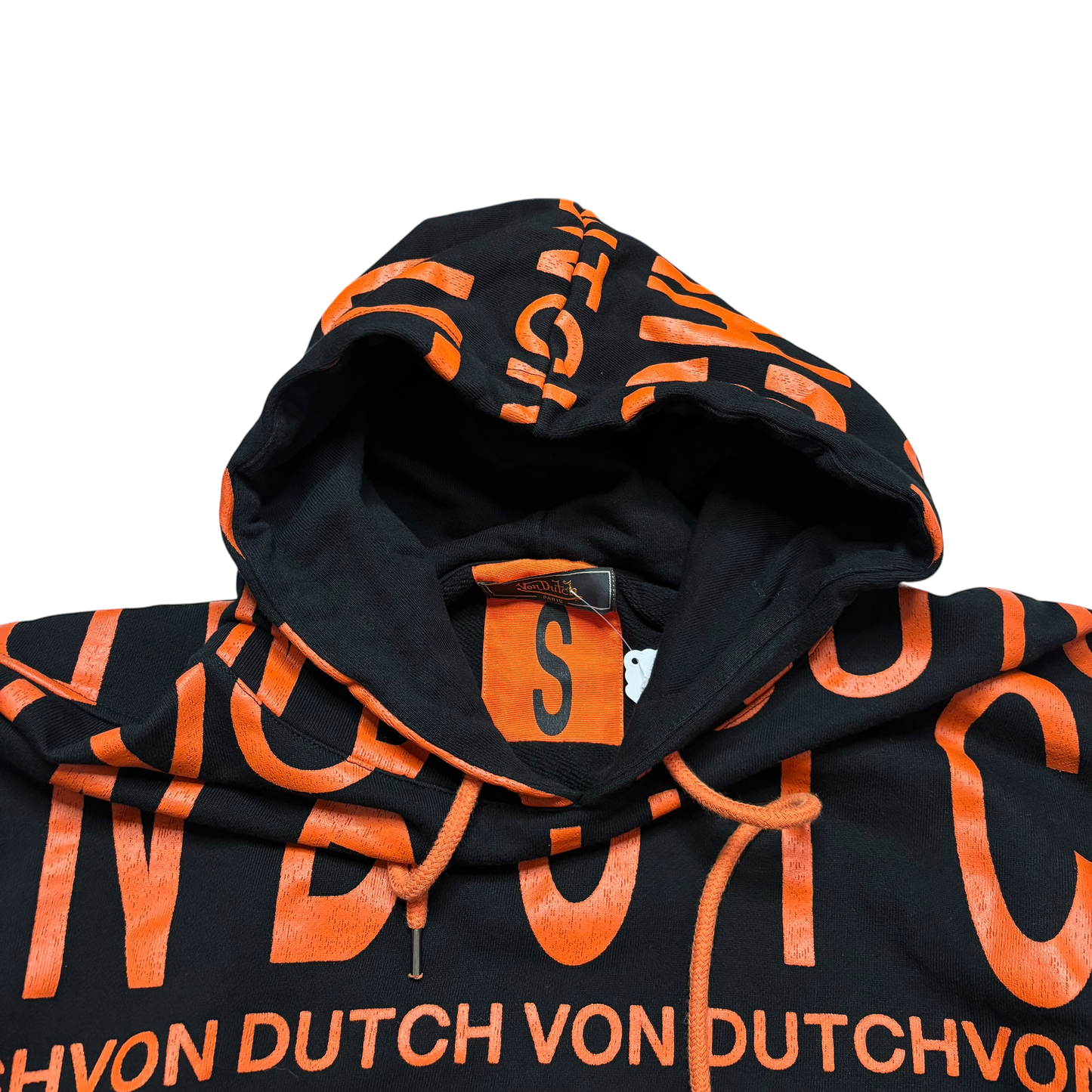 Von Dutch All Over Print Hoodie (Oversized Small)