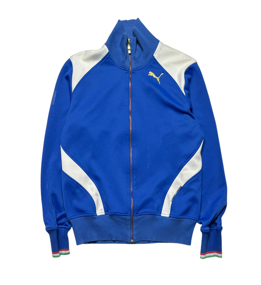 Puma Blue/White Zip Up Sweater (Medium)