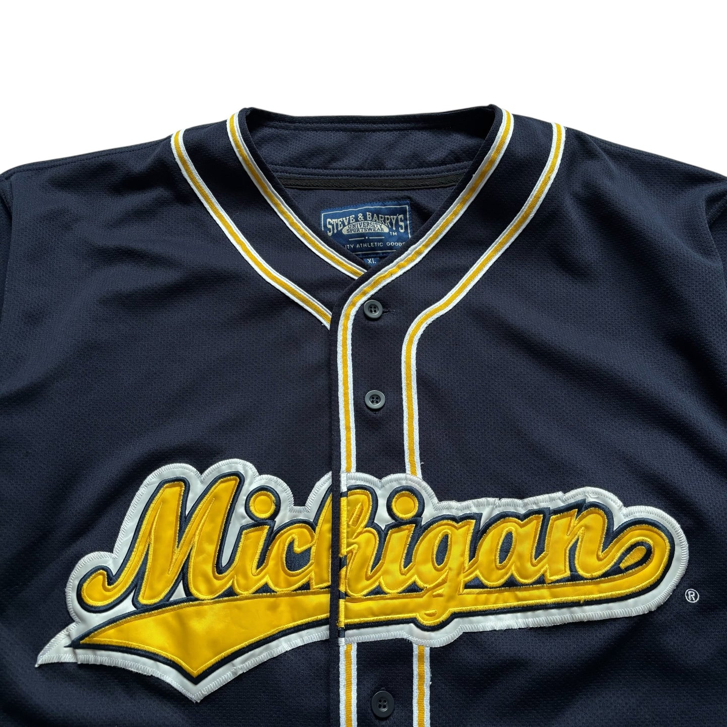 Vintage University of Michigan Baseball Jersey (XL)