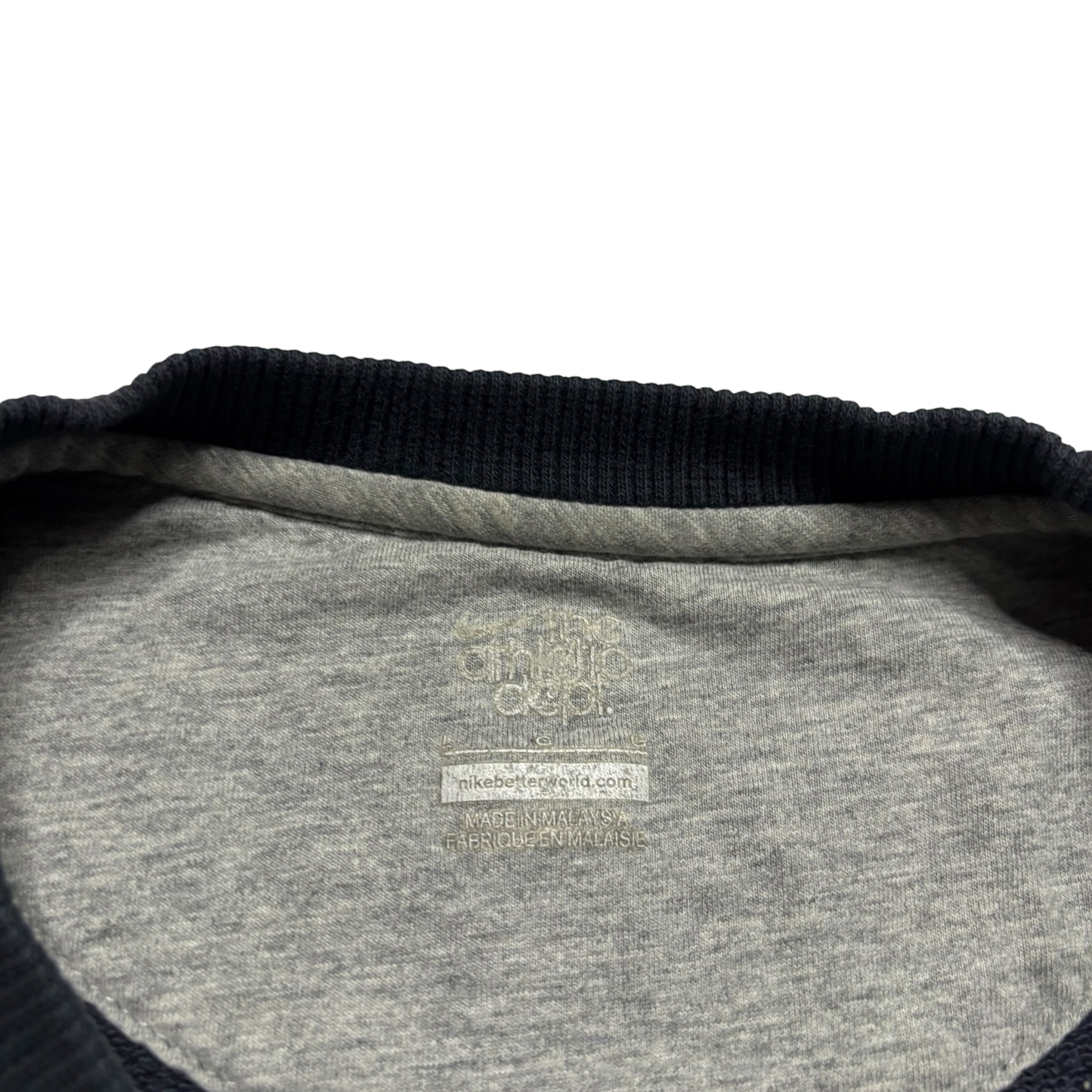Nike Striped Grey/Navy Crewneck (Medium)