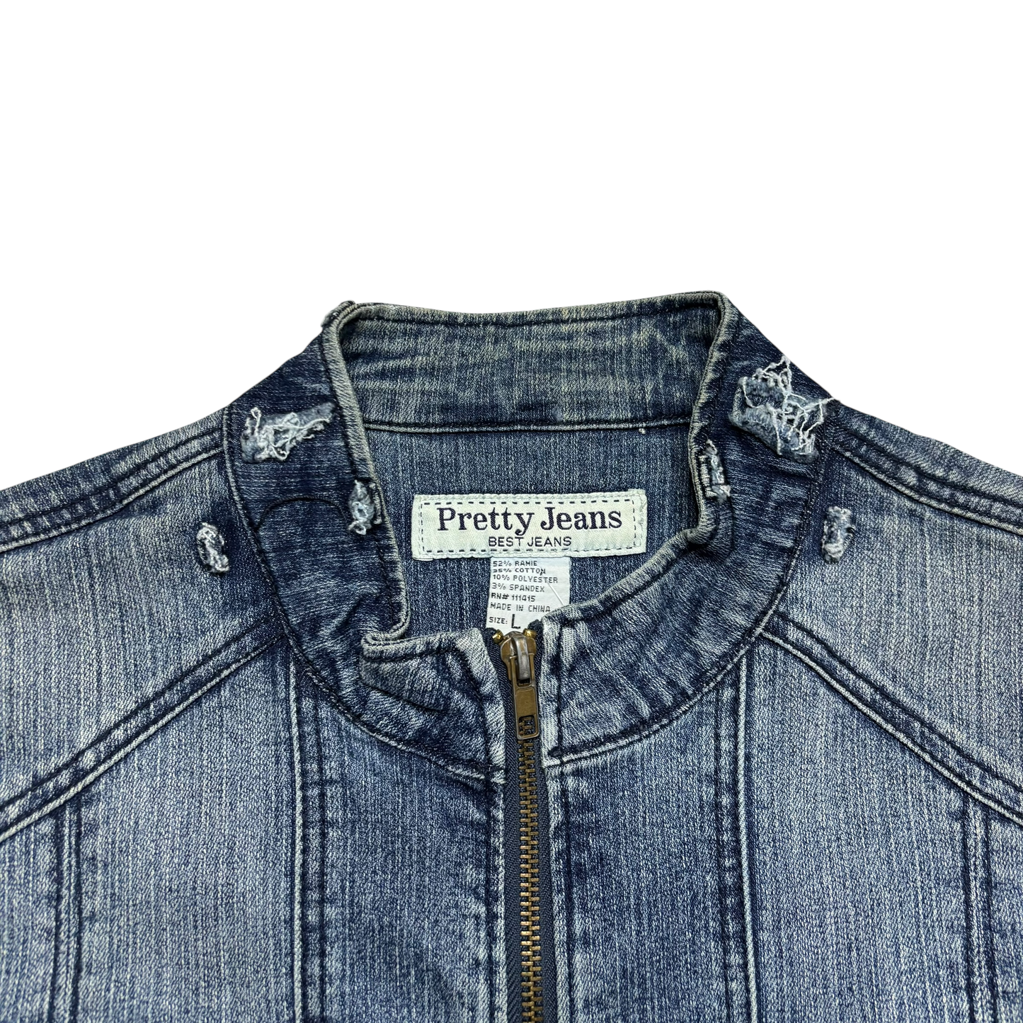 Vintage Moto Denim Jacket (Women’s Large)