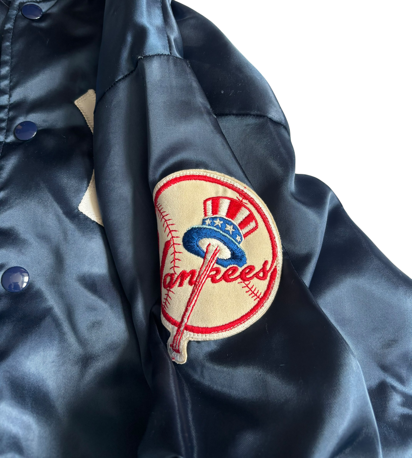 80s Vintage New York Yankees Satin Jacket (Small)