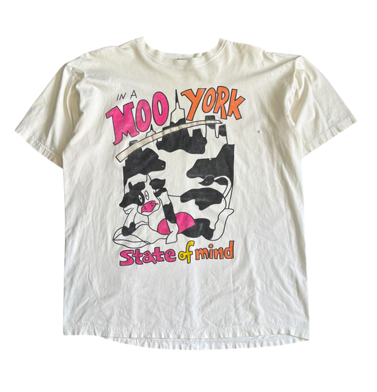 90s Vintage “In a Moo York State of Mind” T Shirt (XL)