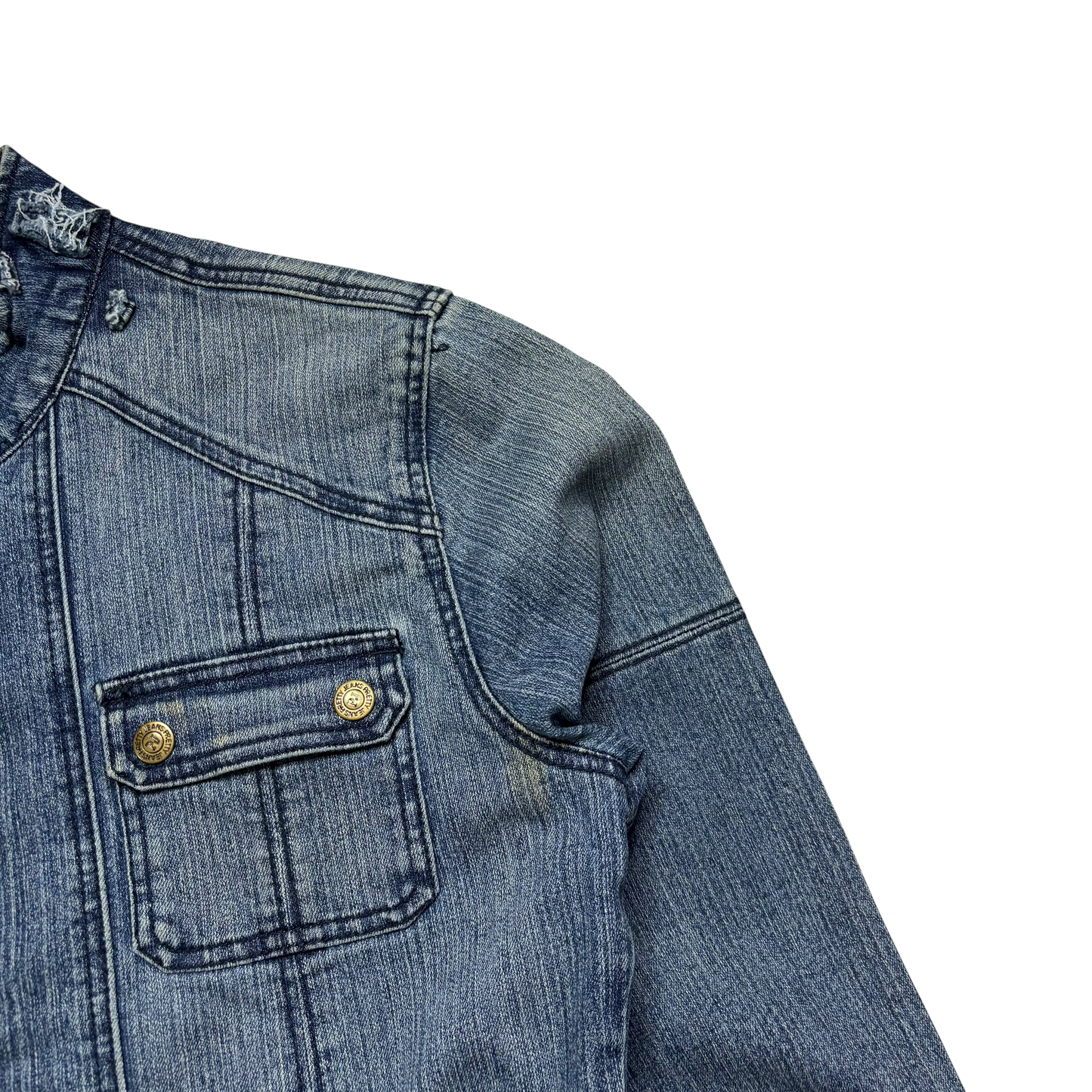 Vintage Moto Denim Jacket (Women’s Large)