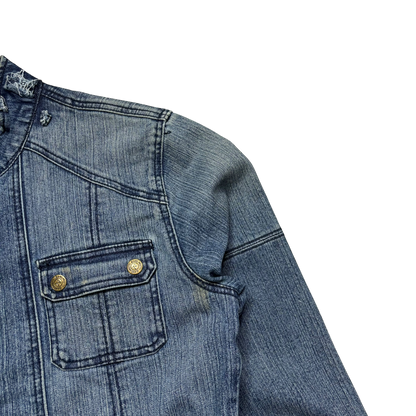 Vintage Moto Denim Jacket (Women’s Large)