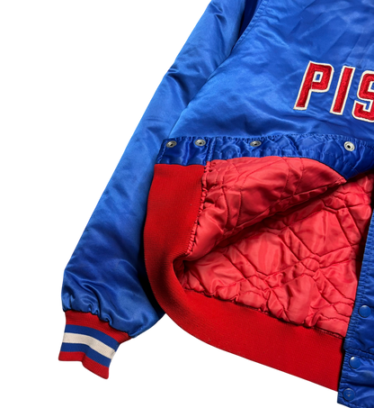 90s Vintage Detroit Pistons Satin Jacket (Medium)