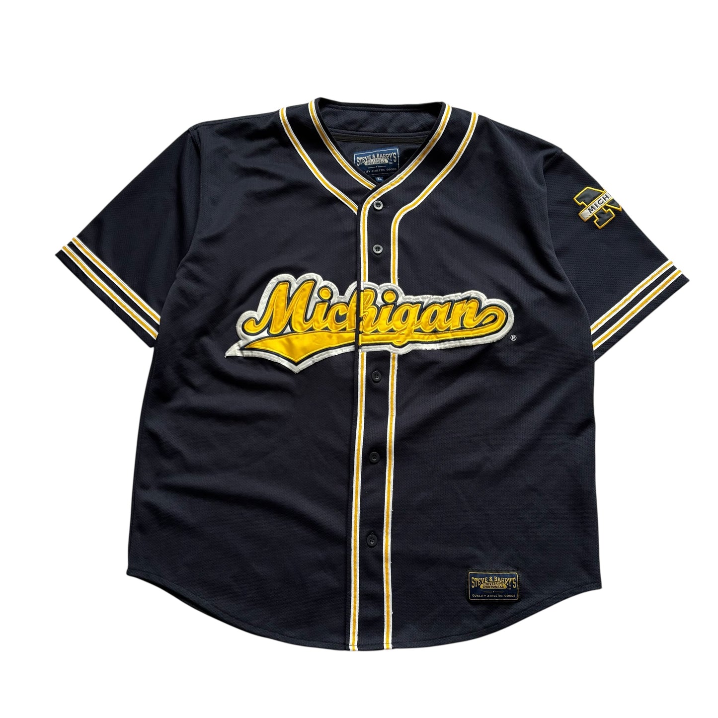 Vintage University of Michigan Baseball Jersey (XL)