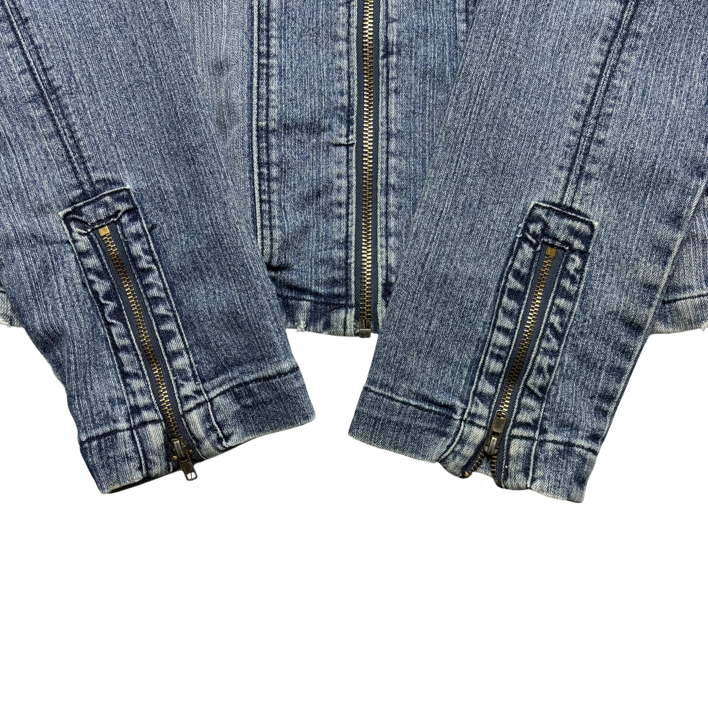 Vintage Moto Denim Jacket (Women’s Large)