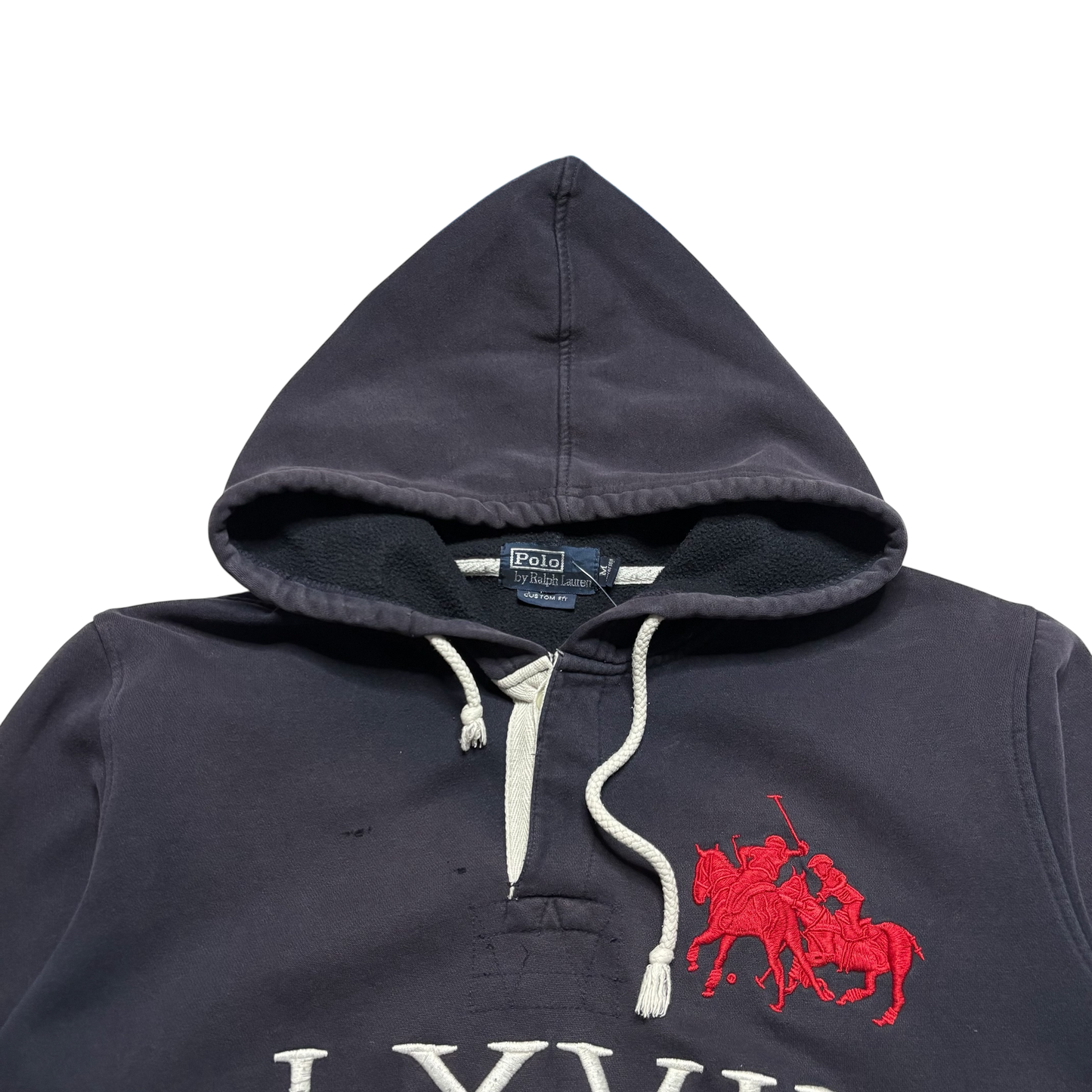 Ralph Lauren Polo Distressed Faded Hoodie (Small)