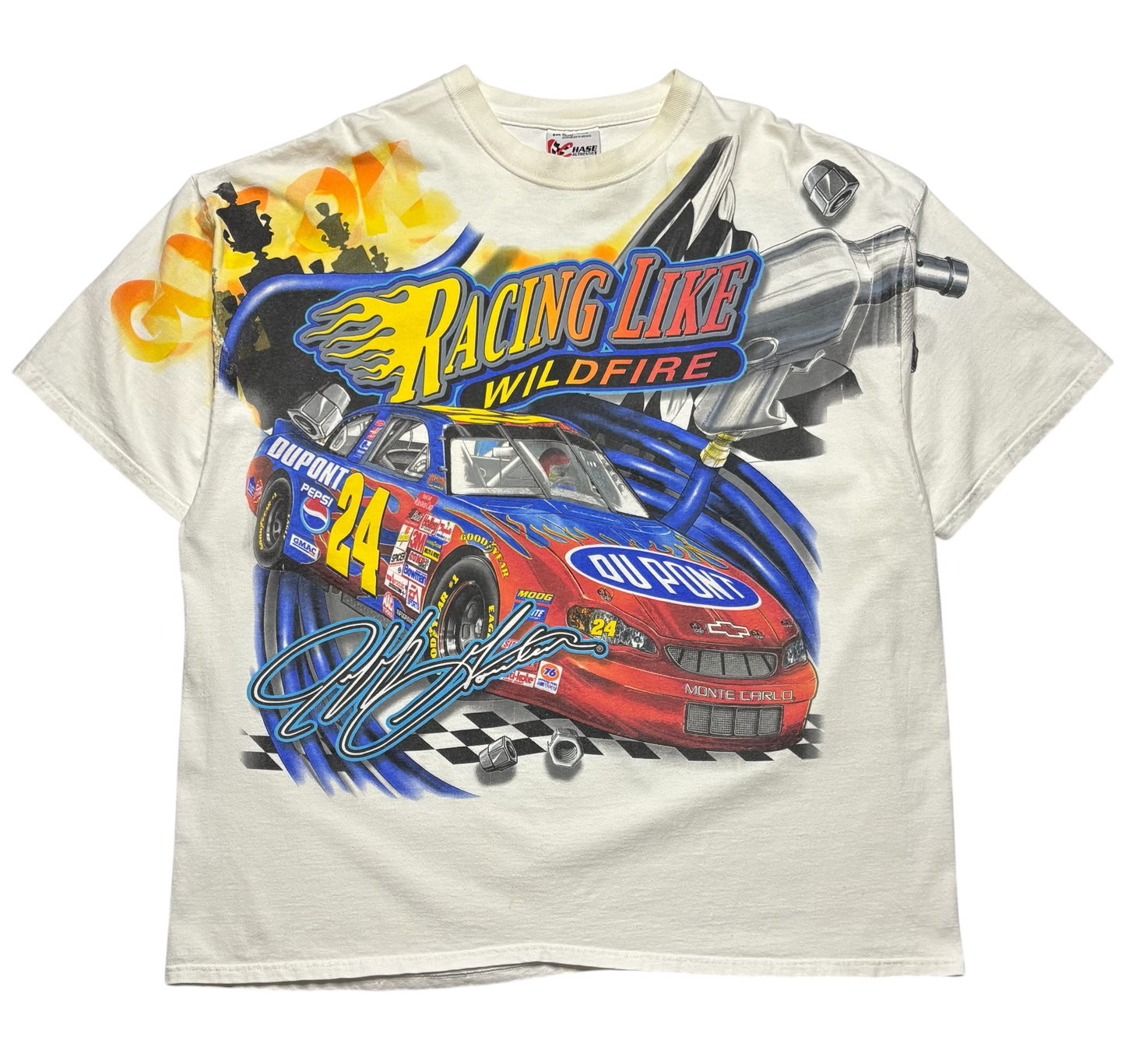 2002 Vintage NASCAR Big Front & Back Graphic Print T Shirt (XXL)
