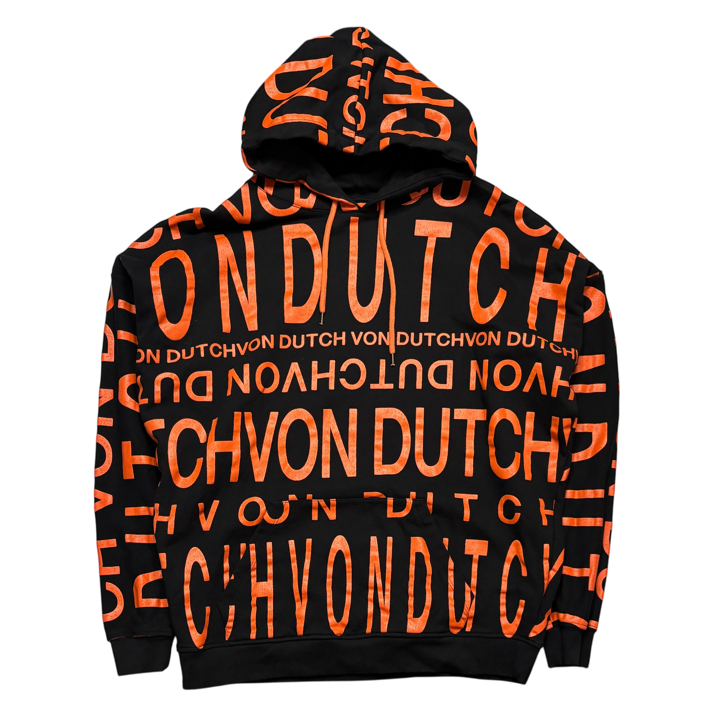 Von Dutch All Over Print Hoodie (Oversized Small)