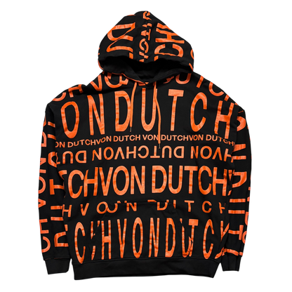 Von Dutch All Over Print Hoodie (Oversized Small)