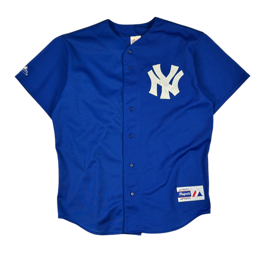 90s Vintage New York Yankees Royal Blue Jersey (Large)