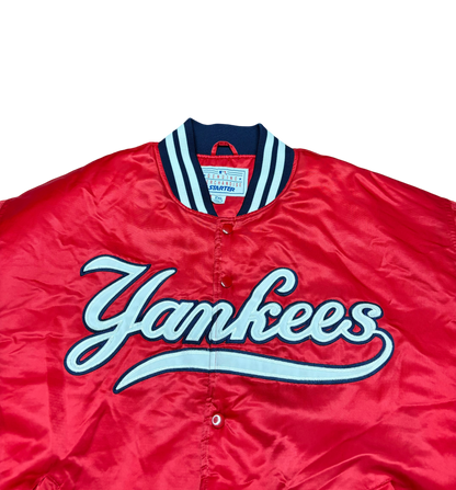 Vintage New York Yankees Red Bomber Jacket (XXL)