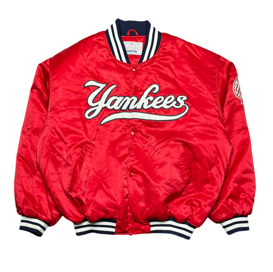 Vintage New York Yankees Red Bomber Jacket (XXL)