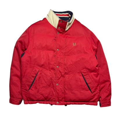 Tommy Hilfiger Red Puffer Jacket (XL - Broken Zipper/Buttons Work)