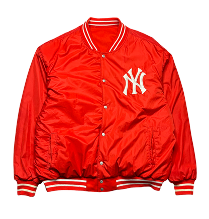 Vintage New York Yankees Red/White Reversible Jacket (4XL - See Measurements)