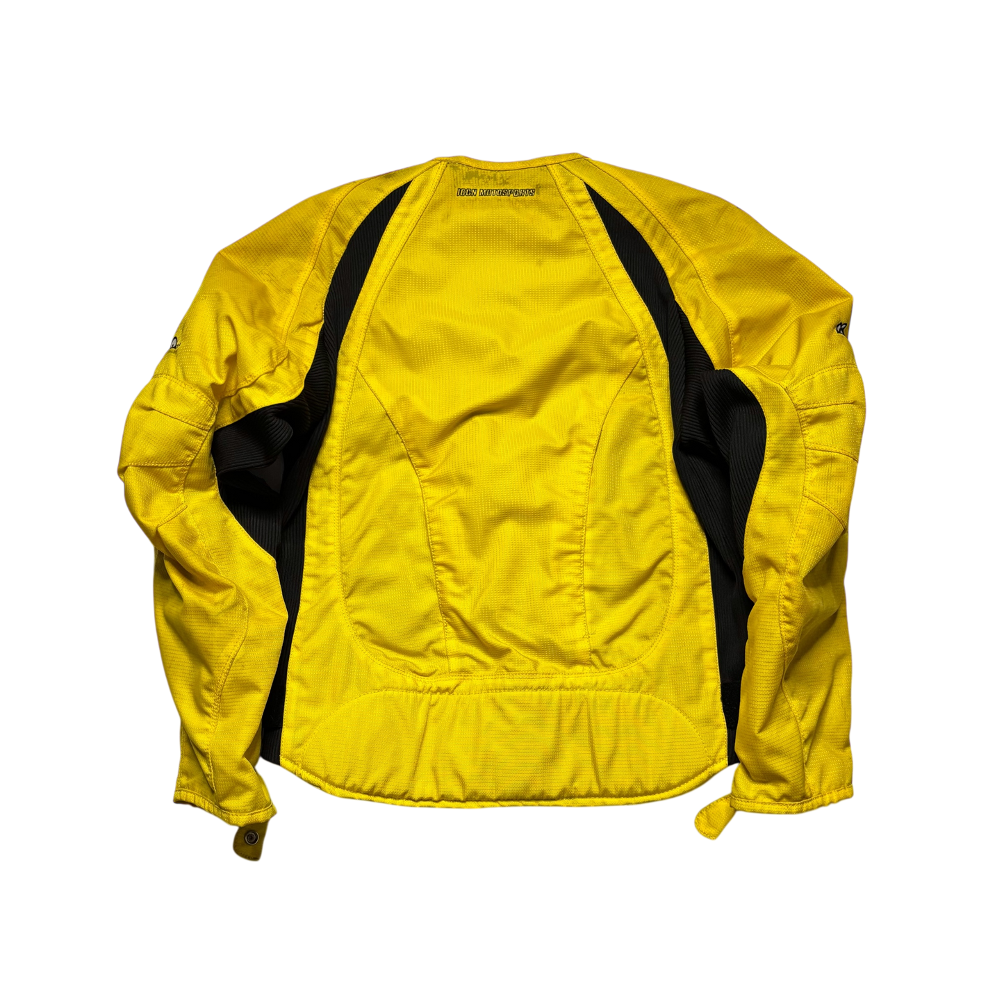 Icon Racing Merc Asphalt Yellow Motorcycle Jacket (Cropped Small)