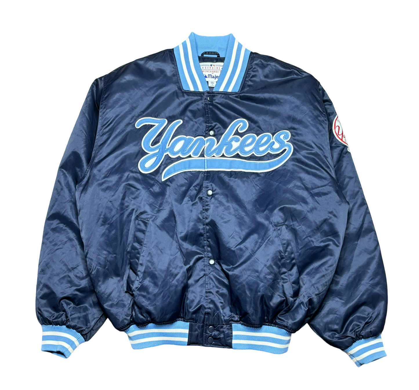 Vintage New York Yankees Navy/Carolina Blue Bomber Jacket Like New (XXL)