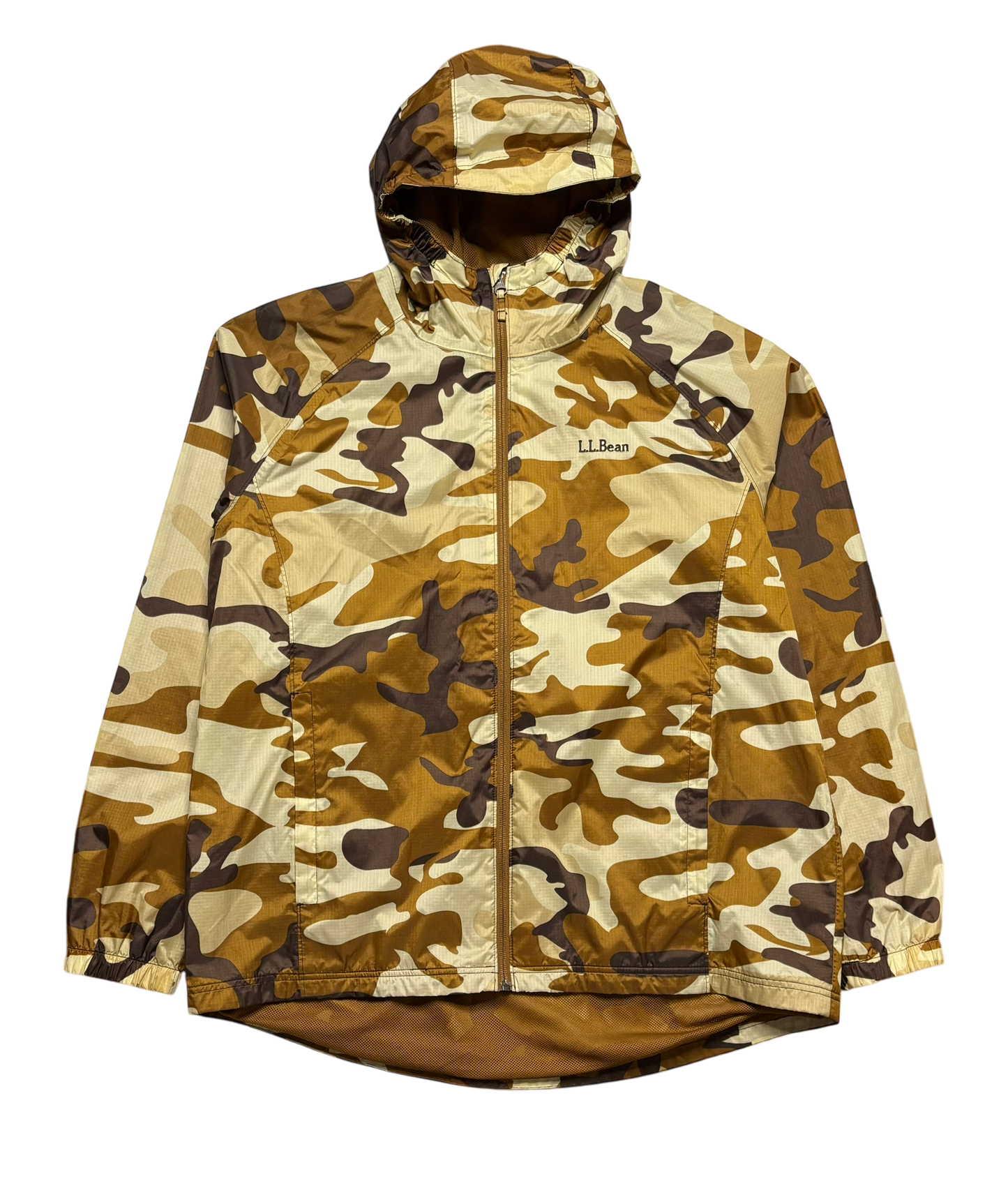 LL Bean Camo Windbreaker Jacket (Large)