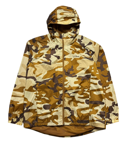 LL Bean Camo Windbreaker Jacket (Large)