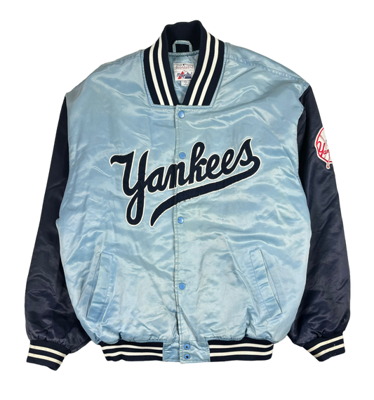 Vintage New York Yankees Baby Blue/Navy Jacket (XL)