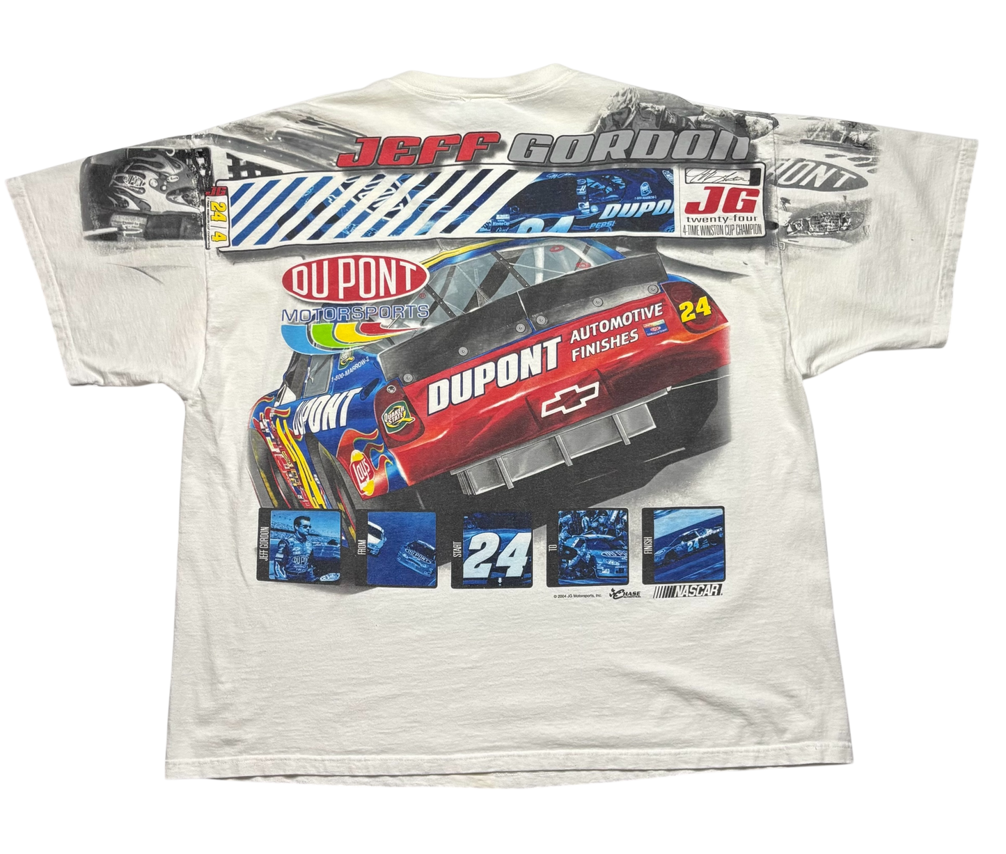 2004 Vintage NASCAR Big Front & Back Graphic Print T Shirt (XXL)