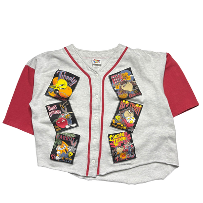 90s Vintage Looney Tunes Baseball Jersey (Cropped XL)
