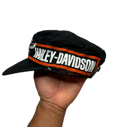 Vintage Harley Davidson Black Cycling Hat