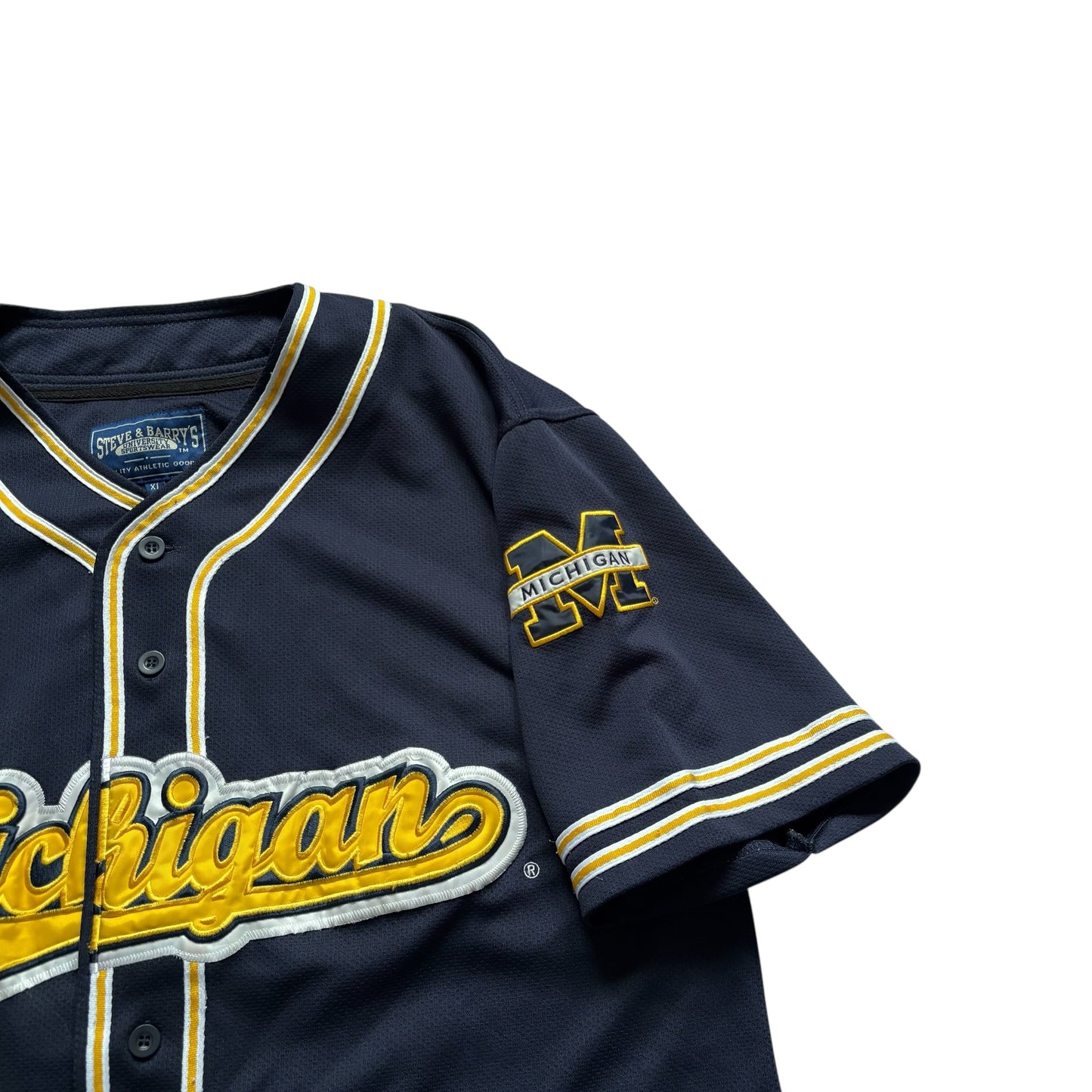 Vintage University of Michigan Baseball Jersey (XL)