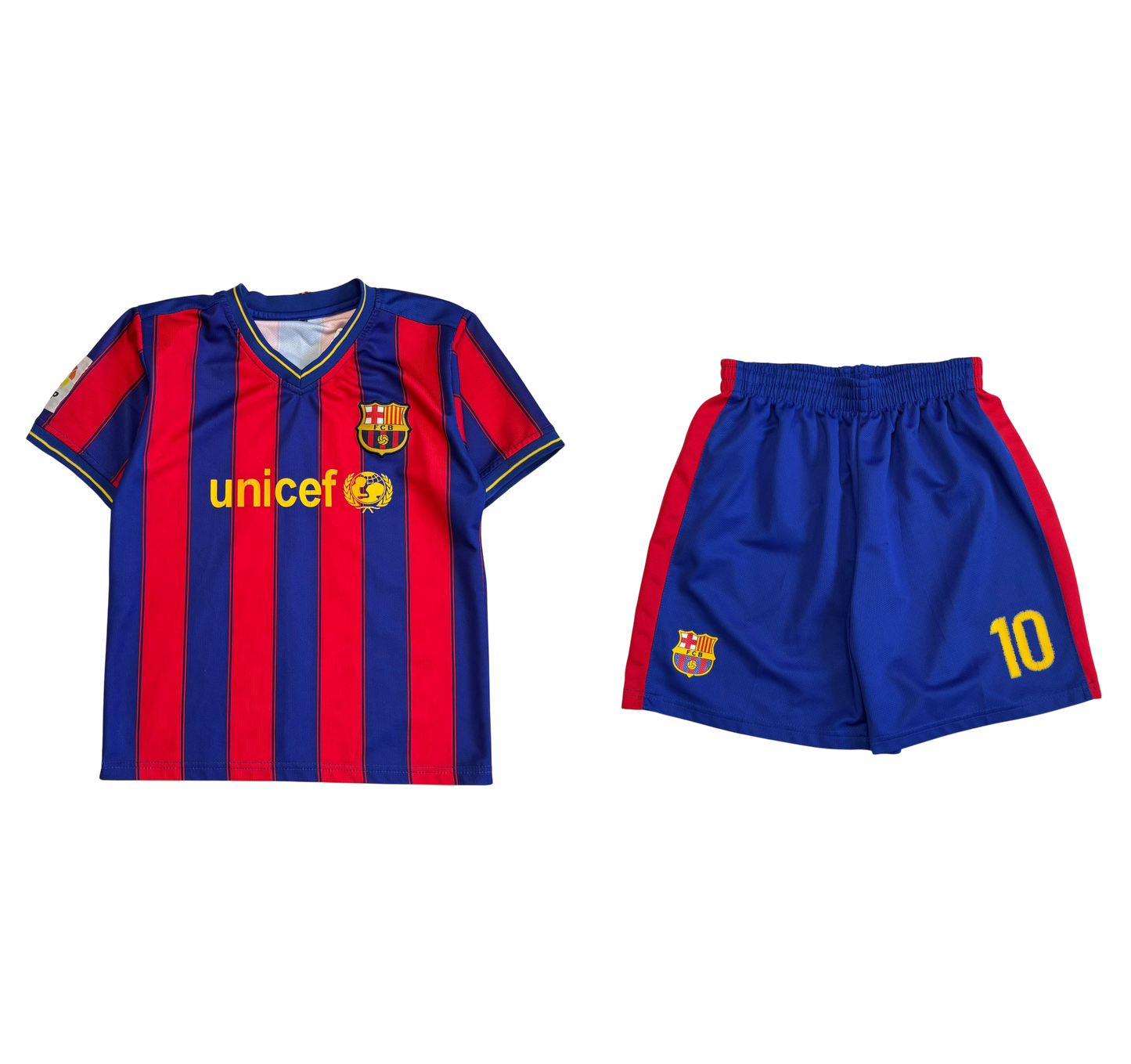 Barcelona Messi Jersey and Shorts Set (XS)