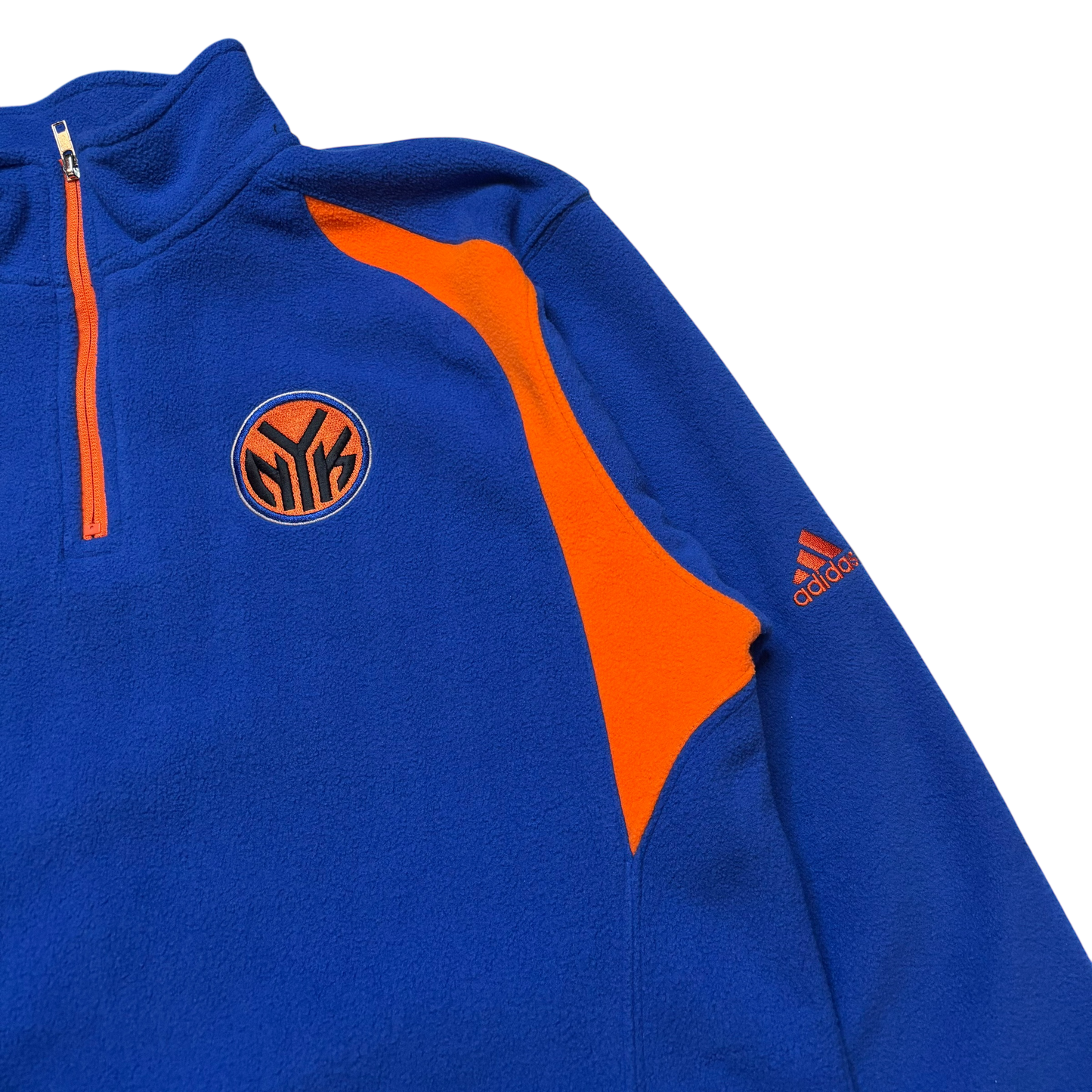 New York Knicks Adidas Quarter Zip Sweater (Medium)