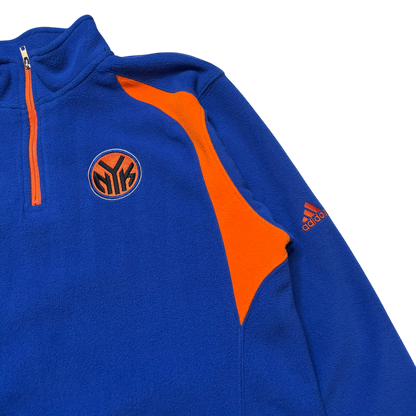 New York Knicks Adidas Quarter Zip Sweater (Medium)