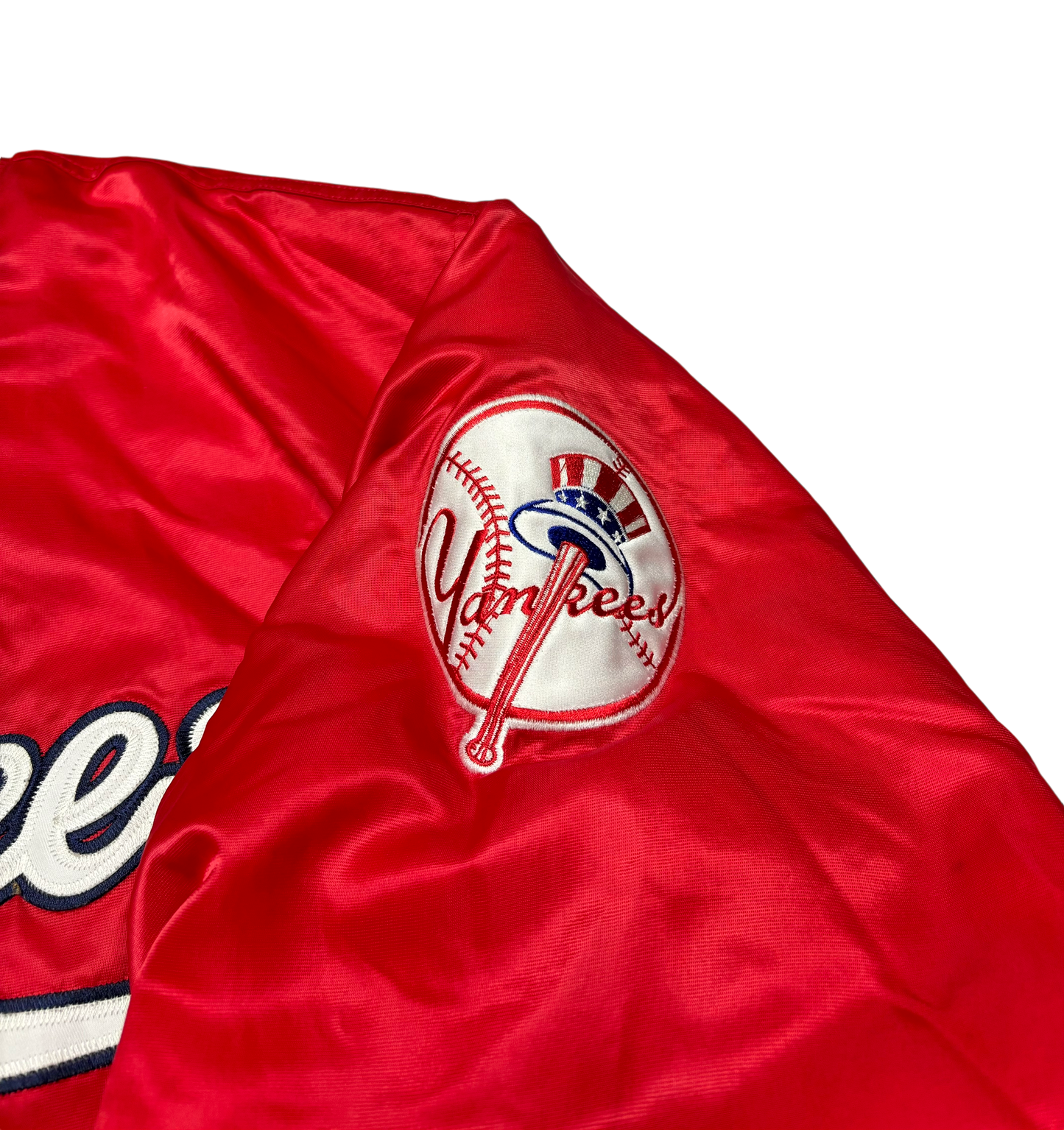 Vintage New York Yankees Red Bomber Jacket (XXL)