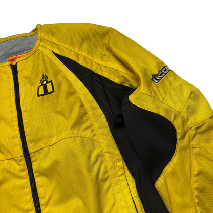 Icon Racing Merc Asphalt Yellow Motorcycle Jacket (Cropped Small)