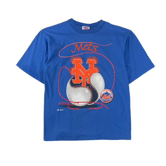 90s Vintage New York Mets Graphic T Shirt (Small)