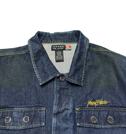 Y2K Vintage Johny Blaze Denim Jacket (Oversized Medium)