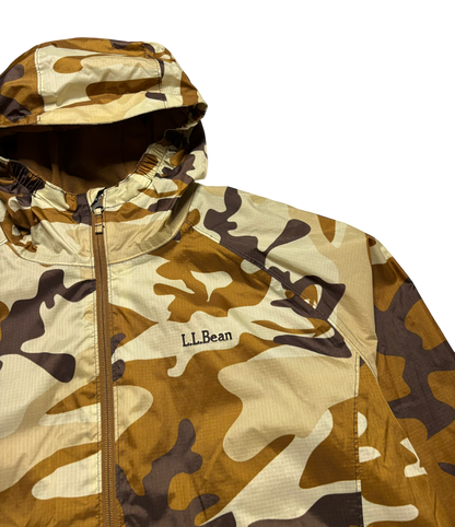 LL Bean Camo Windbreaker Jacket (Large)