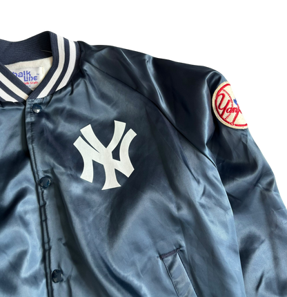 80s Vintage New York Yankees Satin Jacket (Medium)