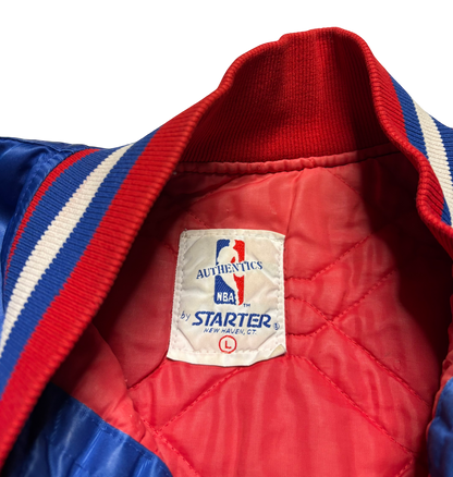 90s Vintage Detroit Pistons Satin Jacket (Medium)