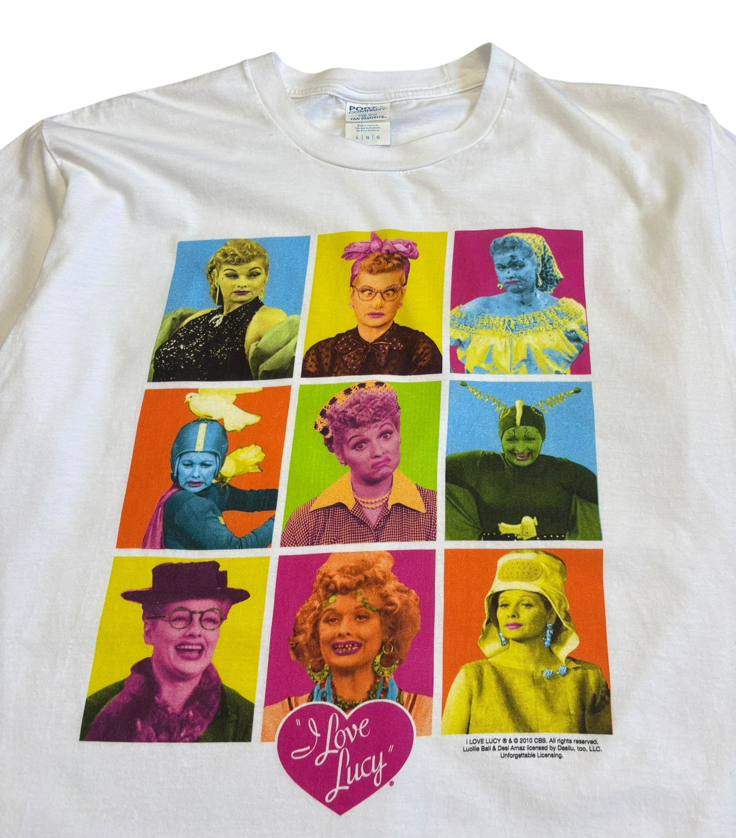 2010 I Love Lucy Graphic T Shirt (Large)