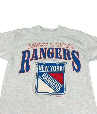 1991 Vintage New York Rangers T Shirt (Small)