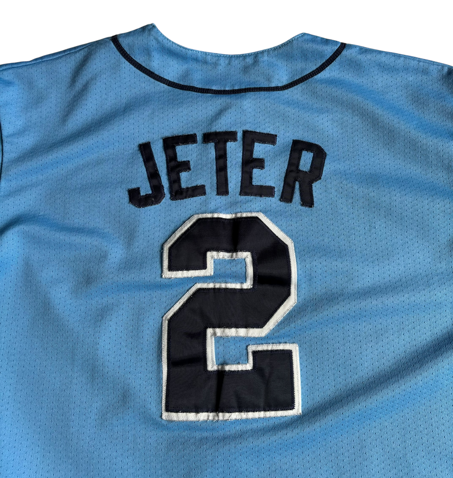 Vintage New York Yankees Baby Blue Derek Jeter Jersey (XXL)