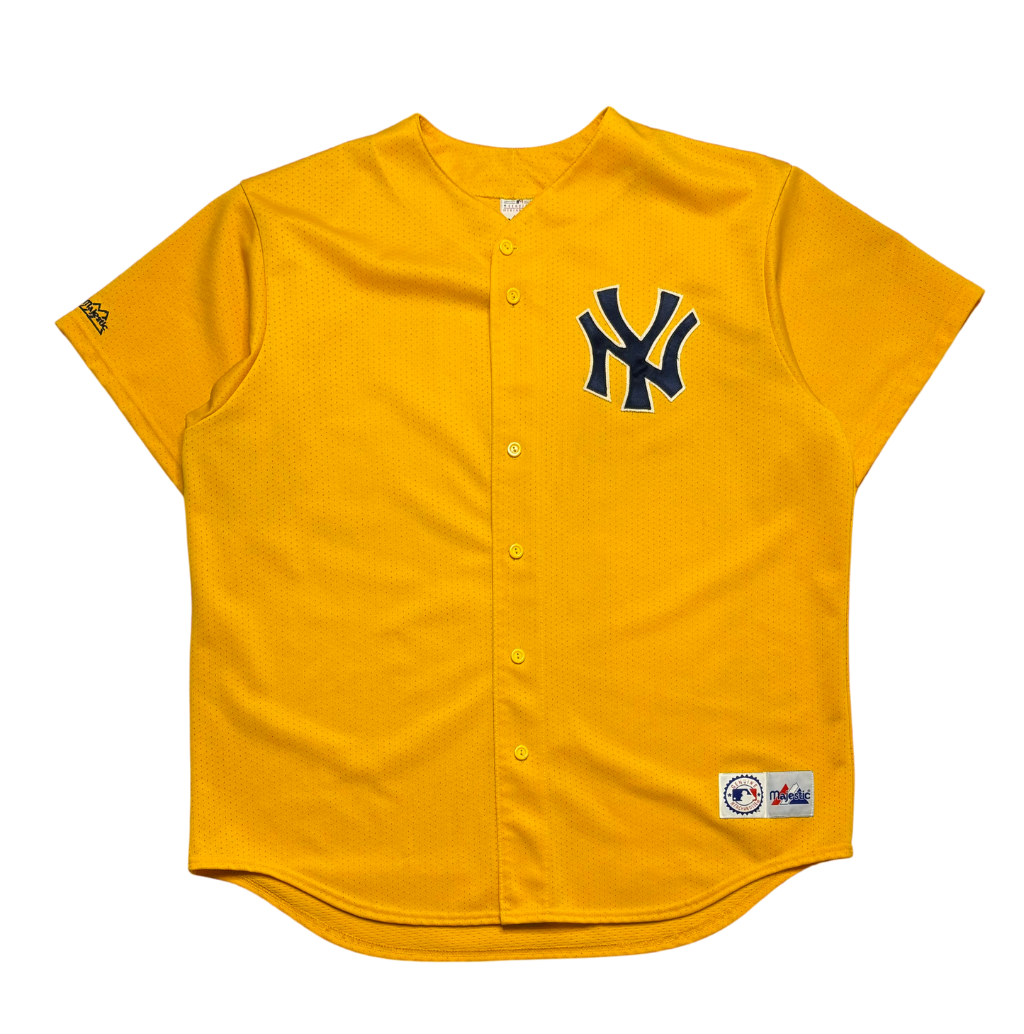 90's Vintage New York Yankees Yellow Jersey (XXL)