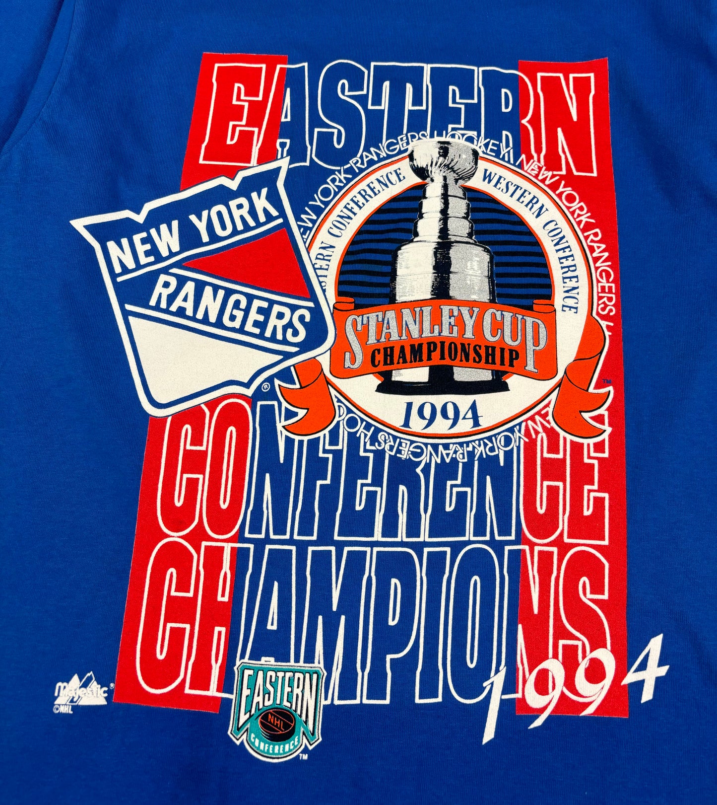 1994 New York Rangers Stanley Cup T Shirt (Medium)