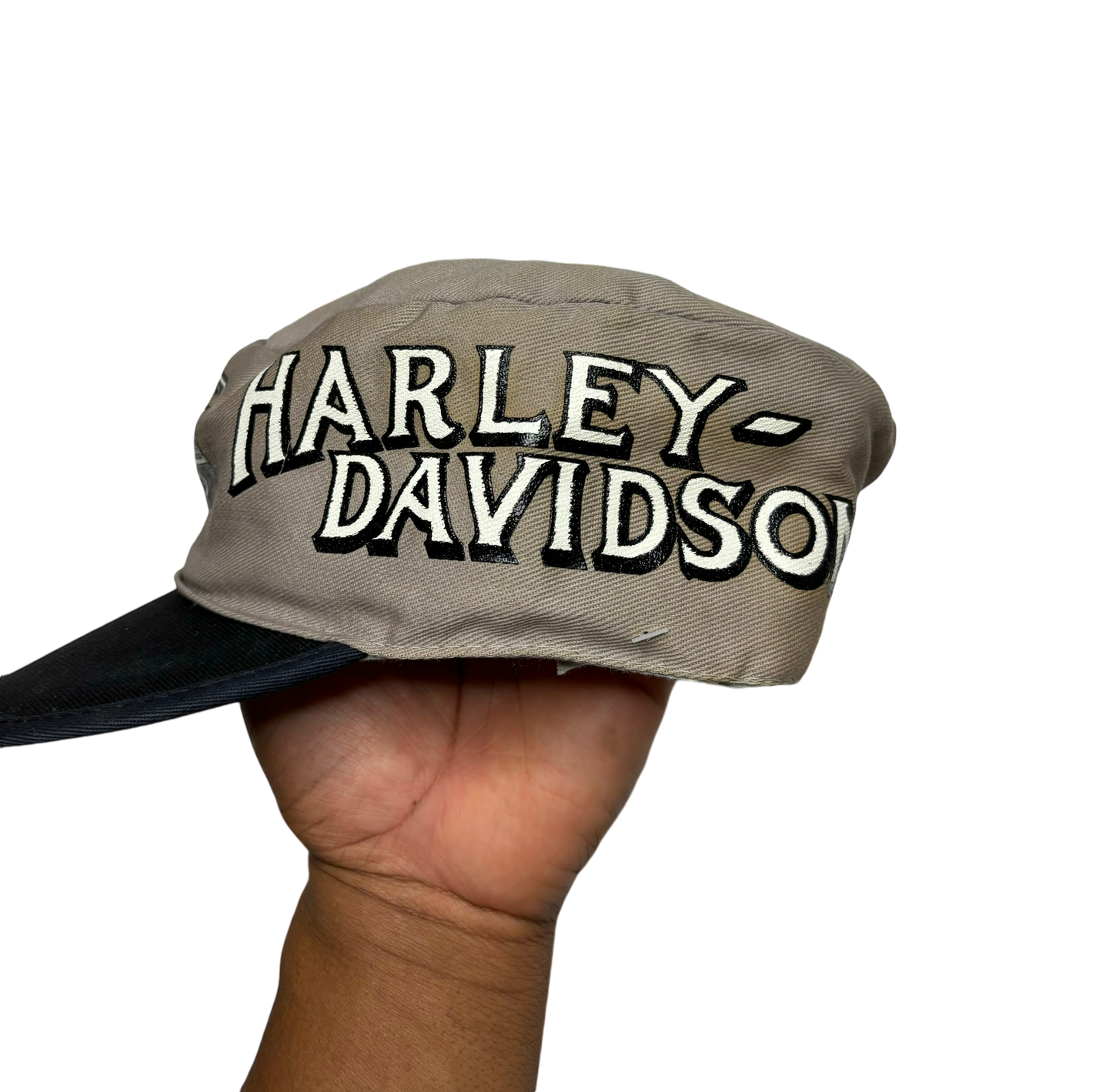 Vintage Harley Davidson Grey Cycling Hat