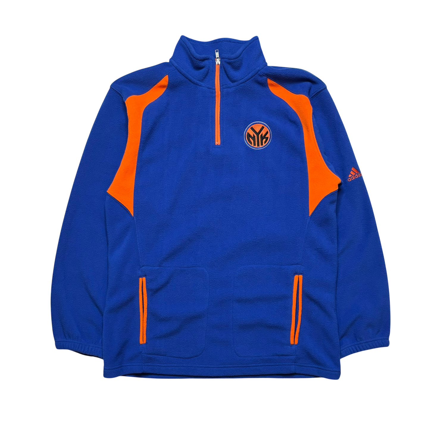 New York Knicks Adidas Quarter Zip Sweater (Medium)