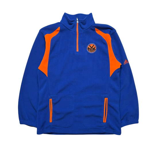 New York Knicks Adidas Quarter Zip Sweater (Medium)