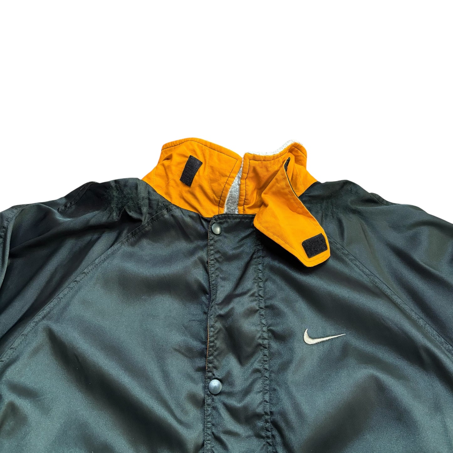 90s Nike Sherpa Lined Dark Green Jacket (XL)